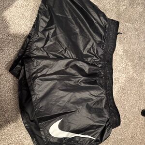 Nike Black Running Shorts with White Swoosh